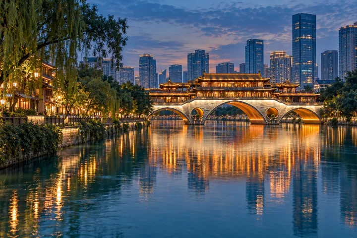 Chengdu city view